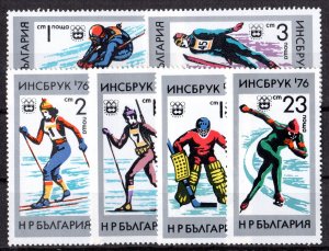 Bulgaria 1976 Sc#2293/2298 INNSBRUCK OLYMPICS Figure Skating Set (6) MNH