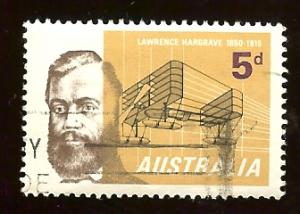 Australia #391 5p Lawrence Hargrave & Sketch for 1902 Seaplane