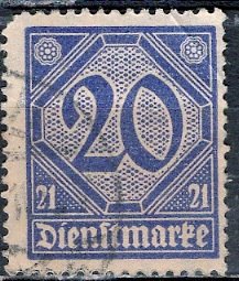 Germany; 1920: Sc. # OL12: O/Used Single Stamp