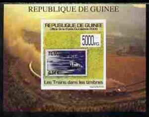 Guinea - Conakry 2009 Trains on Stamps #5 individual impe...