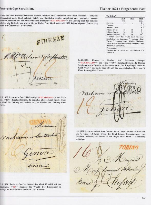 Handbuch Postgeschichte von Genf - Geneva Postal History to 1854, by Schafer New
