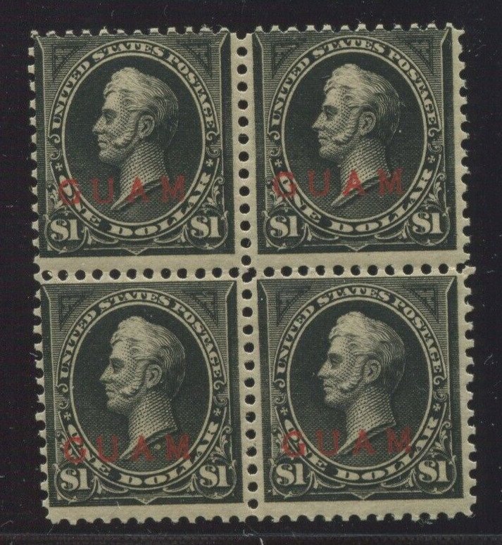 Guam 12 Overprint Mint Block of 4 Stamps  BY2074