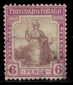 TRINIDAD & TOBAGO GV SG212, 6d dull & bright purple, FINE USED. Cat £16.