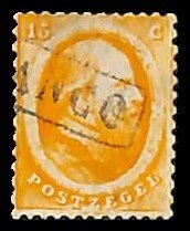 Netherlands 1864, 15c, used, Used