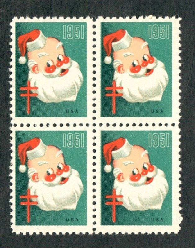 Christmas Seals from 1951 MNH block of 4