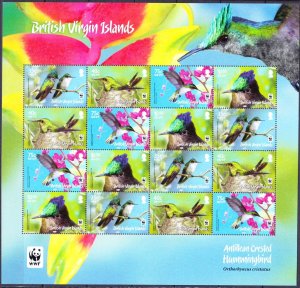 2014 British Virgin Islands 1242-1245ZB WWF, Birds