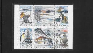 ANTARCTIC EXPLORATIONS - SWEDEN #1754a  pane of 6  MNH