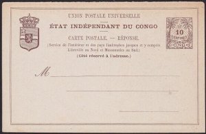 BELGIAN CONGO early 10c postcard unused.....................................1241