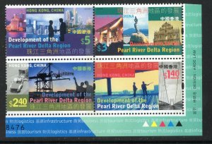 Thematic stamps HONG KONG 2004 PEARL RIVER DELTA BLK OF 4 mint