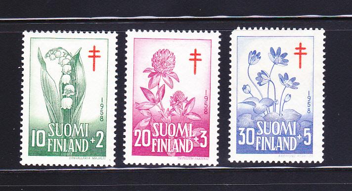 Finland B148-B150 Set MHR Flowers (B)