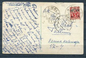 Estonia Eesti 1928 Postal card Ambla-Tallin Overprint 6538