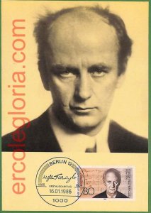 ag7309 - GERMANY Berlin - MAXIMUM CARD - 16.01.1986 - Famous people-