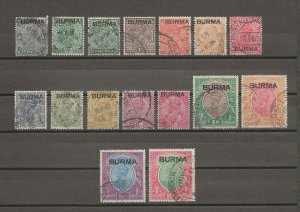 BURMA 1937 SG 1/16 USED Cat £180