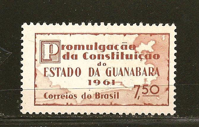 Brazil 917 Map Mint Hinged