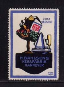 German Stamp - H. Bahlsen's Biscuit Factory For Dessert Artist Bernhard