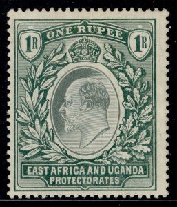 EAST AFRICA and UGANDA EDVII SG26, 1r green, LH MINT. Cat £38.