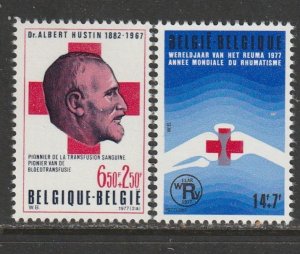 1977 Belgium - Sc B950-1 - MNH VF - 2 single - Dr Albert Hustin