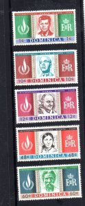 DOMINICA #206-210 1960 J.F.K & HUMAN RIGHTS MINT VF NH O.G