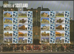 2009 Castles of Scotland Smiler Sheet LS68 Face £19 Superb U/M & Great Price 