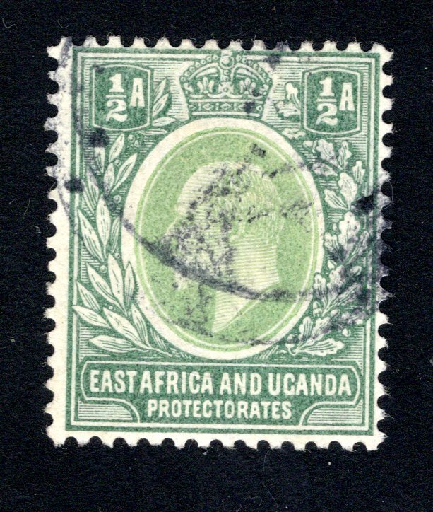 British East Africa and Uganda  SC #1  F/VF, Used, 1/2a, CV $23.00 .... 1760001