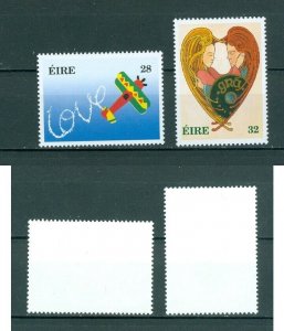 Ireland. 1993.  Set 2 Stamps. MNH. Love-Airplane. Man, Woman Heart Sc# 913-14.
