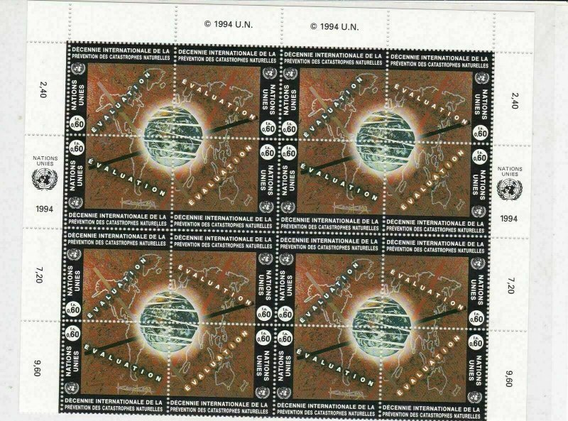 United Nations 1994 Preventing Disasters Mint Never Hinged Stamps Sheet R 18424