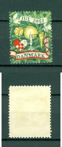 Denmark. 1951 Christmas Seal With Bullseye Cancel, Lux Cancels. Copenhagen