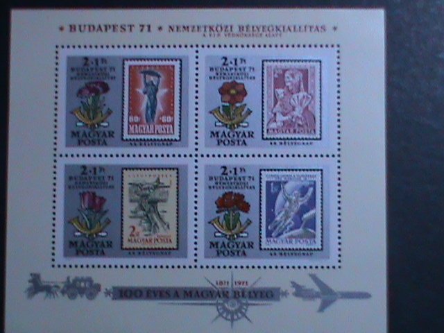 HUNGARY1971 SC#B293  CENTENARY OF 1ST HUNGARIAN STAMPS-:MNH S/S VERY FINE