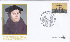 2017 - VATICAN - V CENTENARY OF THE PROTESTANT REFORMATION - FDC