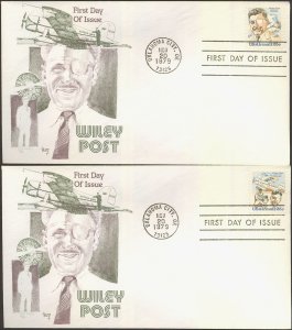 #C95-96 Wiley Post Marg FDC Set