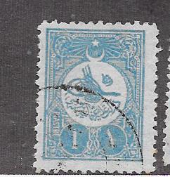 Turkey #154a 10pa bright blue (U) CV  $0.50