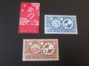 Egypt 1958 Sc 454-56 sets MNH