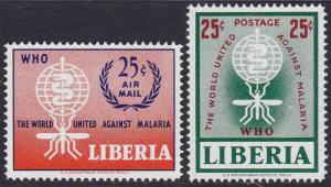 Liberia #402, C139 F-VF Mint NH ** Malaria Eradication