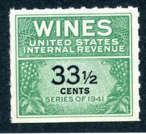 Scott RE188 - 33½ cents - 1951-54 Wines - MNH - No Gum As Issued