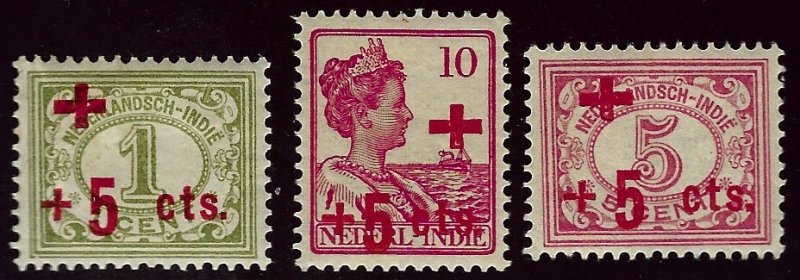 Netherland Indies  SC B1-B3 Mint F-VF SCV$16.25...Worth a Close Look!