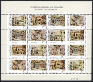 Macao SC#588-591 WATERCOLORS BY GEORGE SMIRNOFF SHEET of 16 (1989) MNH