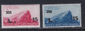 San Marino # E17-18, Special Delivery, LH, 1/2 Cat.