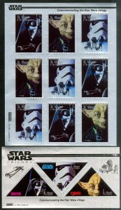 Saint Vincent Stamps MNH XF Star Wars Sheetlet And Souvenir Sheet