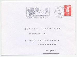 Cover / Postmark France 1997 Week of cycling - Winter Olympics Albertville