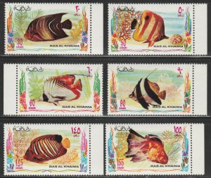 Ras al-Khaima Mi628-633 MNH Exotic Fish Set of 6