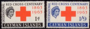 Cayman Islands 1963 SC# 169-70 MNH-OG E90