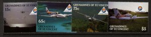 St Vincent Grenadines 591-4 MNH Aircraft, Tourism