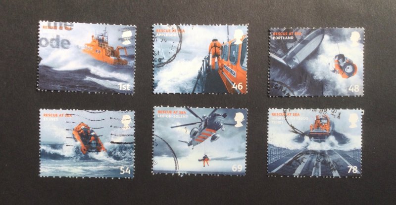 GB 2008. Rescue at Sea. Set of 6 used stamps.