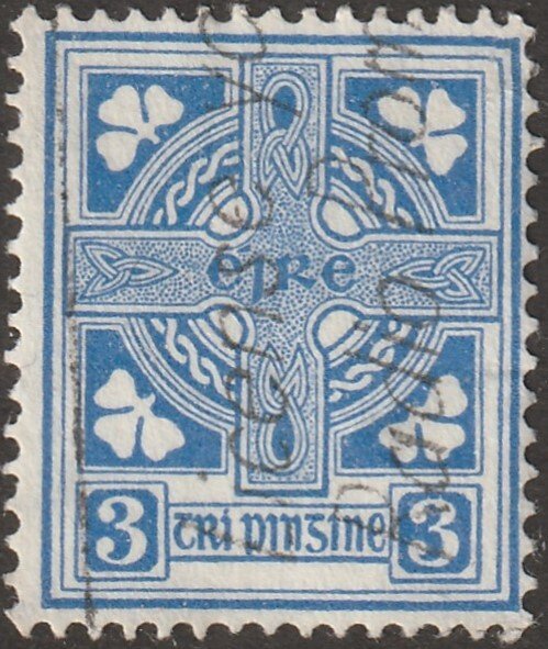 Ireland stamp, Scott#70, used, hinged, 3, blue, # I-70