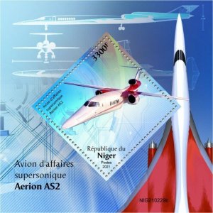 Niger 2021 MNH Aviation Stamps Aerion AS2 Supersonic Business Jet 1v S/S