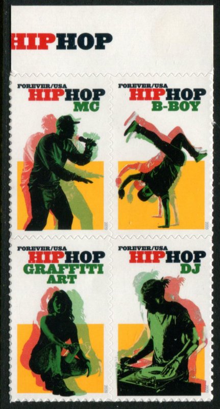 5483a US (55c) Hip Hop SA, MNH blk/4