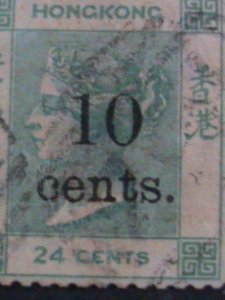 HONG KONG- -1880 SC#35-142 YEARS OLD-QUEEN VICTORIA-USED VF-KEY STAMP-RARE