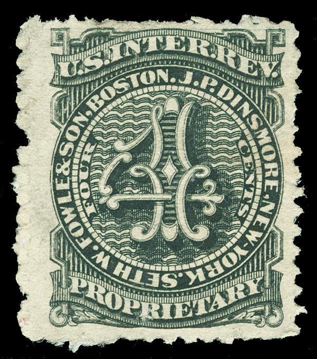 Scott RS91d 1878 4c Seth W. Fowle Medicine Revenue on Wmkd Paper F-VF Cat $3.25