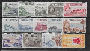 GIBRALTAR SG145/58 1953-9 DEFINITIVE SET MNH