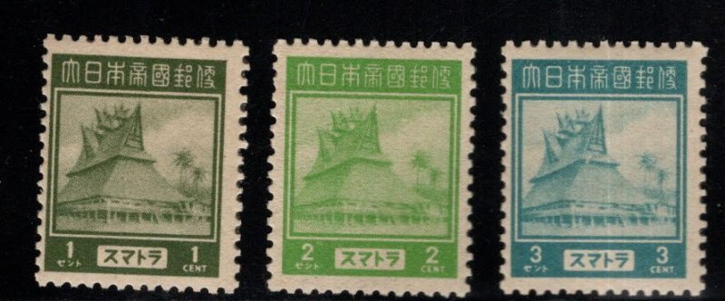 Netherlands Indies  Scott N15-N17 MNH** Japanese occupation stamps for Sumatra